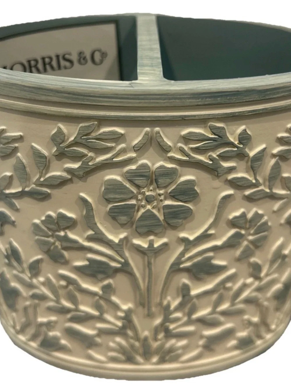William Morris & Co Bathroom 5 Pc Textured Resin Vanity Set Seafoam Floral